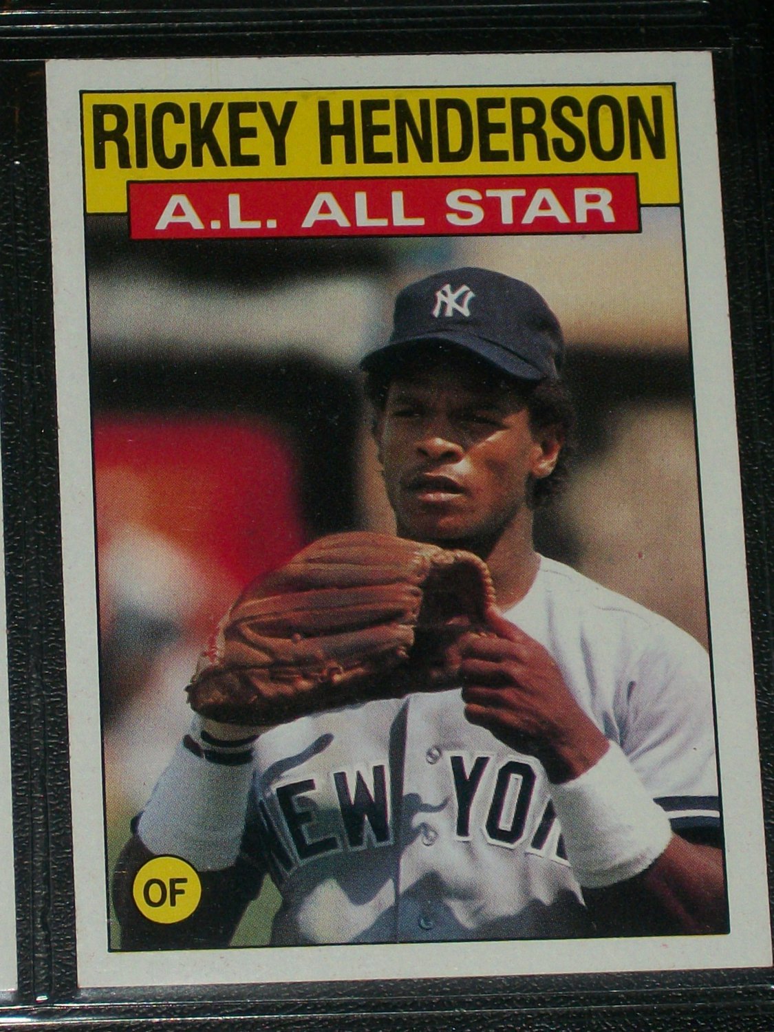 Rickey Henderson 1986 Topps AL ALLSTAR BASEBALL CARD