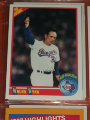 Nolan Ryan 1990 Score "1989 Highlights" Baseball Card