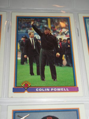 RARE 1991 Bowman Colin Powell-4 Star General insert baseball card
