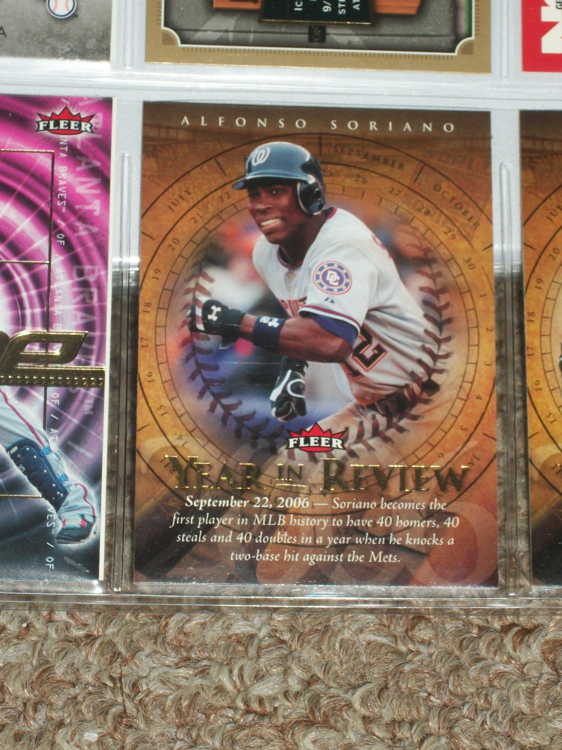 Alfonso Soriano 2007 Fleer "Year in Review" Baseball Card