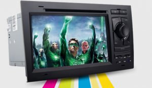 7 Inch 2 DIN Navigation Car DVD Player for Audi A4 with Bluetooth, DVB-T, Steering Wheel Control