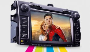 2 Din 7 Inch Car DVD Player for Toyota Corolla with GPS Bluetooth DVB-T