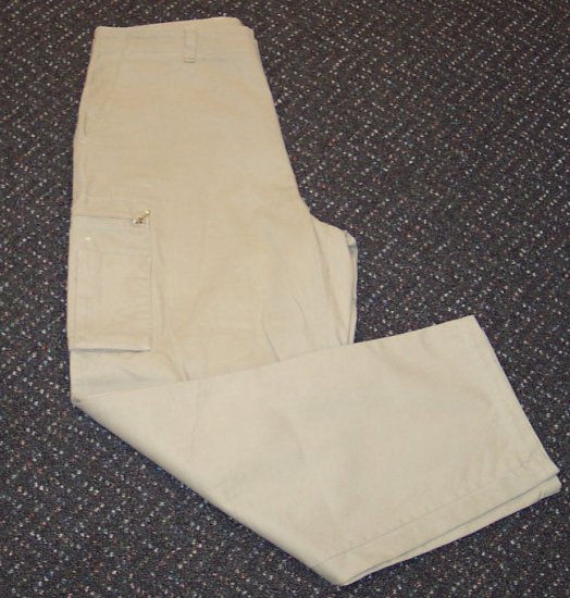 Arizona Khaki Mens Pants Side Zip Pockets 101h03 Waist 38 Inseam 32 locw19
