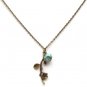 Antiqued Brass Branch Turquoise Necklace