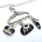 Silver Plated Hanger Shoe Bag Necklace