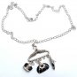 Silver Plated Hanger Shoe Bag Necklace