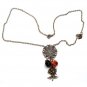 Antiqued Brass Flower Necklace Handmade Vintage Style