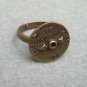 Adjustable Antiqued Brass True False Dectector Ring Handmade Vintage Style