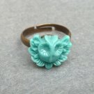 Adjustable Antiqued Brass Owl Ring Handmade Vintage Style