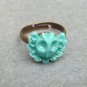 Adjustable Antiqued Brass Owl Ring Handmade Vintage Style