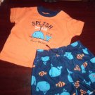 carters 3 month swim suit and shirt