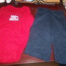 6-12 month old navy 2 piece outfit