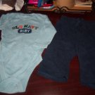6-12 month old navy 2 piece outfit