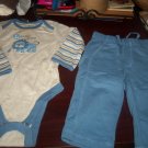 6-12 month old navy 2 piece outfit