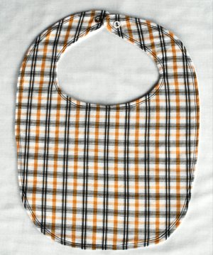 Black and Yellow Plaid Bib