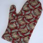 Teal and Crimson Oven Mitt
