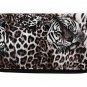 Leopard Print Dual Zippered Fashion Wallet (Brown)