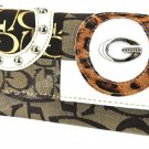 Signature G Patchwork Jaquard Checkbook Wallet