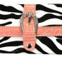 Rhinestone Zebra Print Western Checkbook Wallet (Pink)
