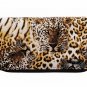Leopard Print Dual Zippered Fashion Wallet (Tan)