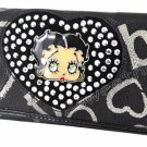 Betty Boop Rhinestone Love Checkbook Wallet