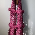 handmade raspberry scarf 100% acrylic