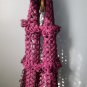 handmade raspberry scarf 100% acrylic