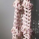 handmade rosy, taupe and ivory scarf 100% cotton