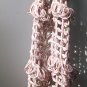 handmade rosy, taupe and ivory scarf 100% cotton
