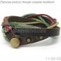 Leather and Rope Woven Bracelets Adjustable 3S