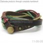 Leather and Rope Woven Bracelets Adjustable 3S