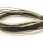 Cuff Bracelet Made Of Multicolour Cotton Paraffined Ropes Woven adjustable 6S