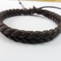 Adjustable leather and Multicolour cotton ropes bracelet 39S