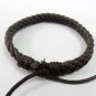 Adjustable leather and Multicolour cotton ropes bracelet 39S