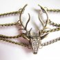 Vintage elk bracelet with crystals cuff bracelet crystal bracelet Vintage bracelet 457S
