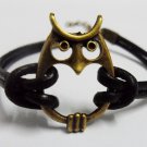 adjustable antique bronze retro style Owl Bracelet 285S