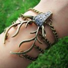 Vintage elk bracelet with crystals cuff bracelet crystal bracelet Vintage bracelet 457S