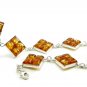 HONEY BALTIC AMBER BRACELET - STERLING SILVER - 21.5cm