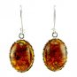 COGNAC BALTIC AMBER EARRINGS - STERLING SILVER