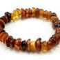 Handmade stretchable BRACELET with genuine BALTIC AMBER stones