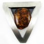COGNAC BALTIC AMBER TRIANGULAR PENDANT - 925 SILVER