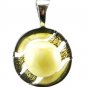 CLOUDY-BUTTER BALTIC AMBER PENDANT - STERLING SILVER