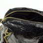 Black Adjustable Side Locks Water Snake Leather Handbag