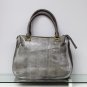 Gray Water Snake Leather Handbag