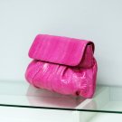 Hot Pink Water Snake Leather Purse