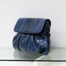 Navy Blue Water Snake Leather Purse