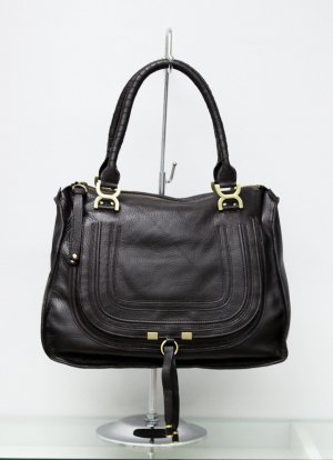 Dark Brown Leather Handbag