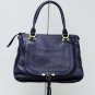 Navy Blue Leather Handbag