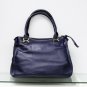 Navy Blue Leather Handbag