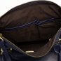 Navy Blue Leather Handbag
